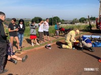 Siate socorre casal vítima de queda de moto no Gleba Guarani