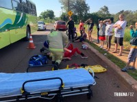 Siate socorre casal vítima de queda de moto no Gleba Guarani