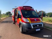 Siate socorre casal vítima de queda de moto no Gleba Guarani