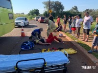 Siate socorre casal vítima de queda de moto no Gleba Guarani