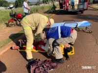 Siate socorre casal vítima de queda de moto no Gleba Guarani