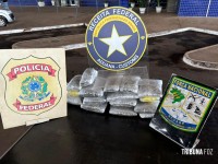 Polícia Federal, RF e FN prendem homem transportando uma mala contendo 9 Kg de drogas