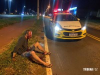 Siate socorre idoso atropelado na paralela da Rodovia BR-277