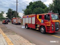 Imóvel abandonado e usado por moradores de rua é incendiado no Bairro Campos do Iguaçu