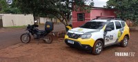 PM localiza moto escondida em uma área de mata no Bairro São Sebastião