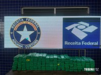 Receita Federal apreende 115 Kg de maconha distribuídos em 150 tabletes na Ponte da Amizade