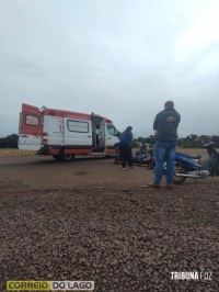 Motociclista sofre queda após atropelar cachorro em Santa Helena