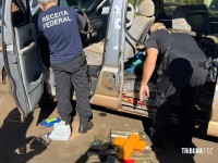 Receita Federal e Polícia Federal apreendem 455 Kg de maconha na Ponte da Amizade