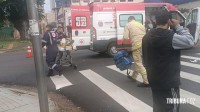 Motociclista é socorrido pelo SAMU após colisão na Vila Maracanã