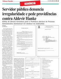 Prefeitura ignora decisão judicial para Aldevir Hanke continuar à frente do sindicato SISMUFI