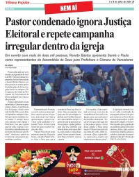 Justiça eleitoral condena pastor da Assembleia de Deus por propaganda antecipada