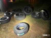 Policia Federal e Força Nacional prendem paraguaio com pneus contrabandeando na Ponte da Amizade