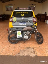 PM apreende motocicleta em São Miguel do Iguaçu