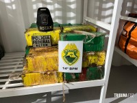 ROTAM apreende 216 Kg de maconha na barranca do Rio Paraná 