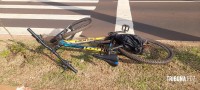 Siate socorre ciclista após colisão com moto na Av. Felipe Wandscheer