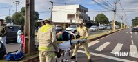 Siate socorre ciclista após colisão com moto na Av. Felipe Wandscheer