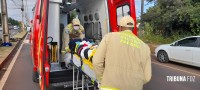 Siate socorre ciclista após colisão com moto na Av. Felipe Wandscheer