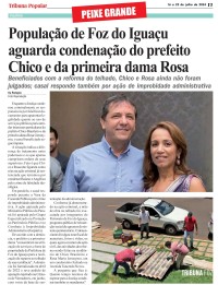 População de Foz do Iguaçu aguarda condenação do prefeito Chico e da primeira dama Rosa