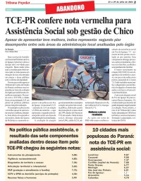 TCE-PR confere nota vermelha para Assistência Social sob gestão de Chico