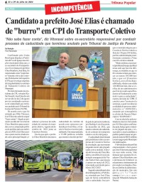 Candidato a prefeito José Elias é chamado de "burro" em CPI do Transporte Coletivo