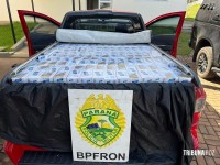 BPFRON apreende veiculo carregado com cigarros contrabandeados em Barracão 