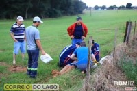 Caminhão Bitrem fica destruído após acidente no interior de Itaipulândia