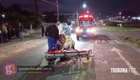 Motociclista fica ferido ao sofrer queda após em Medianeira