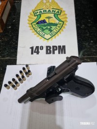 PM de Medianeira prende homem armado com uma pistola .380mm 