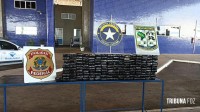 Policia Federal, Receita e Força Nacional prendem motorista com 122 Kg de maconha em fundo falso