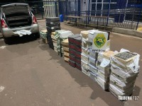BPFRON apreende 394 garrafas de vinhos, eletrônicos e cosméticos em São Miguel do Iguaçu