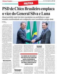 PSD de Chico Brasileiro emplaca o vice do General Silva e Luna