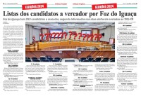 Listas dos candidatos a vereador por Foz do Iguaçu