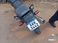 Guarda Municipal apreende moto com chassi picotado após perseguição no Campos do Iguaçu