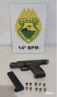 PM prende homem com pistola 9mm após disparos no Jardim Bandeirantes