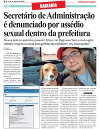 Secretário de Administração é denunciado por assédio sexual dentro da prefeitura