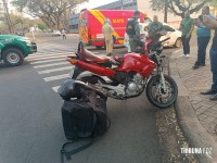 Motociclista é socorrido pelo Siate após colisão no Jardim América