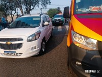 Motociclista é socorrido pelo Siate após colisão no Jardim América