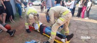 Motociclista é socorrido pelo Siate após colisão entre duas motos na Vila Yolanda