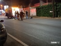 Motociclista morre após abalroamento lateral  na Av. Por do Sol