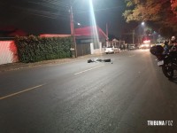 Motociclista morre após abalroamento lateral  na Av. Por do Sol