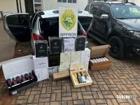 BPFRON apreende veículo carregado com 117 garrafas de vinho no sudoeste do Paraná