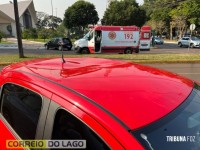 Rapaz em surto é contido após atacar pedestres e danificar veículo no centro de Santa Helena