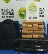 PM apreende menor com 16 Kg de maconha em ônibus intermunicipal em Medianeira 