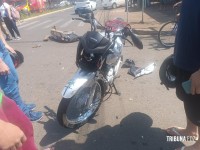 Motociclista é socorrido pelo Siate após colisão na Av. Morenitas 