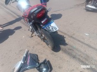 Motociclista é socorrido pelo Siate após colisão na Av. Morenitas 