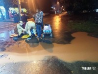 Siate socorre vitima de queda de motocicleta no Porto Meira