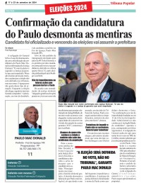 Confirmação da candidatura do Paulo desmonta as mentiras