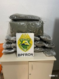 BPFRON apreende adolescente com 19,1 Kg de maconha em Santa Terezinha de Itaipu