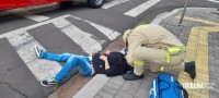 Siate socorre vítima de queda de moto no centro de Foz do Iguaçu