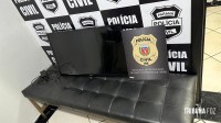 Policia Civil de Santa Terezinha de Itaipu identifica dois envolvidos em furto e recupera todos os objetos